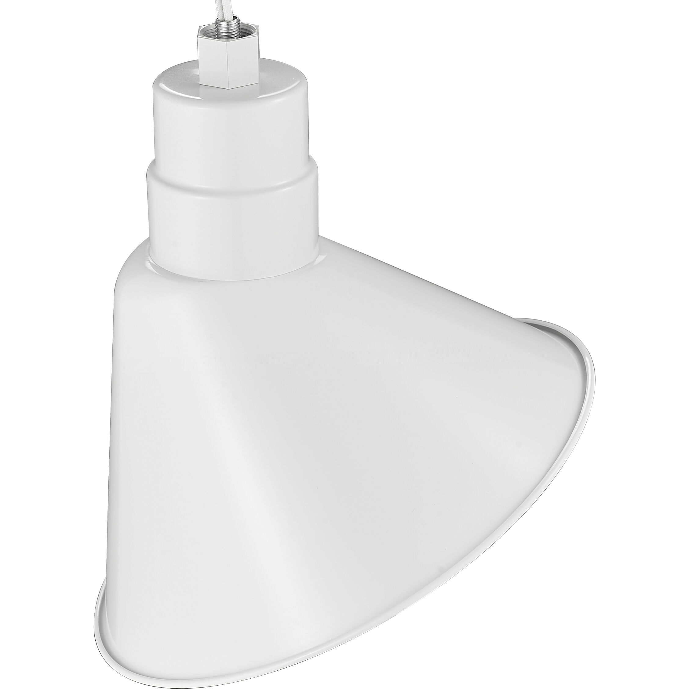 R Series White 12 inch Angle Shade